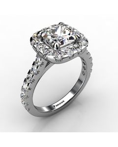 18k White Gold Engagement Ring 1.092cts SKU: 0201079-18kw