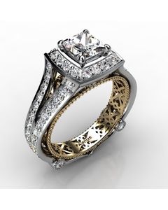 Platinum Engagement Ring 1.156cts SKU: 0201084-plat