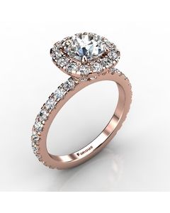 Rose Gold Engagement Ring SKU: 0201088-rose
