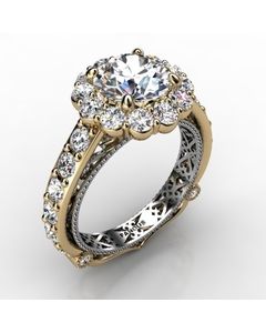 18k Yellow Gold Engagement Ring 1.572cts SKU: 0201134-18ky