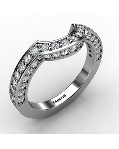 Platinum Wedding Band 0.586cts SKU: 0300715-plat