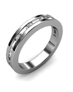 14k White Gold Wedding Band 0.537cts SKU: 0300735-14kw