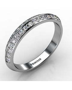 18k White Gold Wedding Band 0.280cts SKU: 0300843-18kw