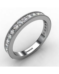 18k White Gold Wedding Band 0.483cts SKU: 0300862-18kw