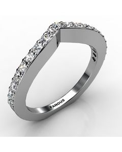 14k White Gold Wedding Band 0.437cts SKU: 0300933-14kw