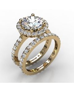 18k Yellow Gold Wedding Set 1.450cts SKU: 0500101-18ky