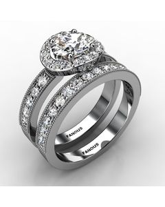 Platinum Wedding Set 0.838cts SKU: 0500102-plat