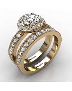 14k Yellow Gold Wedding Set 0.838cts SKU: 0500102-14ky