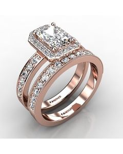 Rose Gold Wedding Set 0.924cts SKU: 0500103-rose