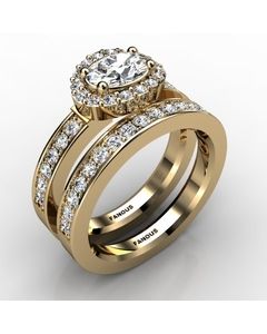 18k Yellow Gold Wedding Set 0.930cts SKU: 0500105-18ky