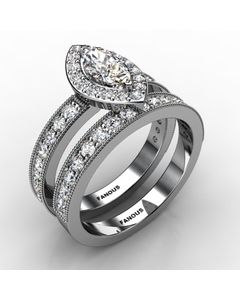 Platinum Wedding Set 1.022cts SKU: 0500106-plat