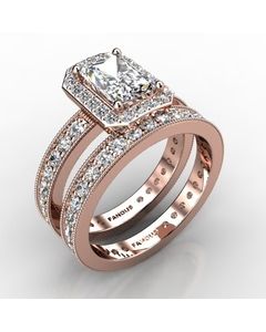 Rose Gold Wedding Set 1.729cts SKU: 0500107-rose