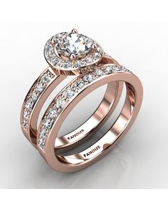 Rose Gold Wedding Set 0.813cts SKU: 0500108-rose