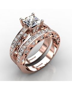 Rose Gold Wedding Set 0.972cts SKU: 0500111-rose