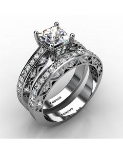 Platinum Wedding Set 0.972cts SKU: 0500111-plat