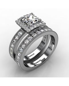 Platinum Wedding Set 1.123cts SKU: 0500112-plat