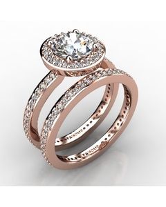 Rose Gold Wedding Set 0.924cts SKU: 0500113-rose