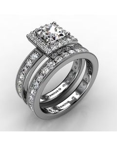 Platinum Wedding Set 1.644cts SKU: 0500114-plat