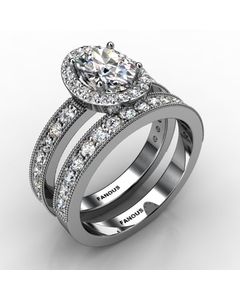 Platinum Wedding Set 0.988cts SKU: 0500116-plat