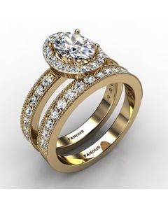 18k Yellow Gold Wedding Set 0.988cts SKU: 0500116-18ky