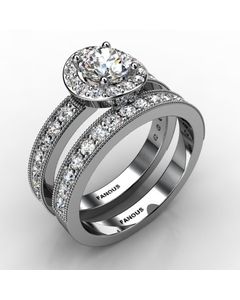 Platinum Wedding Set 0.988cts SKU: 0500117-plat