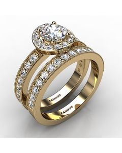 18k Yellow Gold Wedding Set 0.988cts SKU: 0500117-18ky