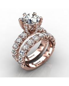 Rose Gold Wedding Set 2.052cts SKU: 0500118-rose