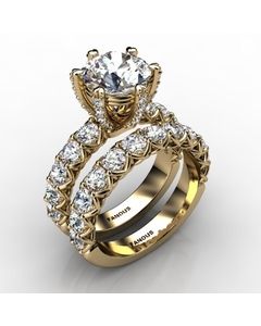 18k Yellow Gold Wedding Set 2.052cts SKU: 0500118-18ky