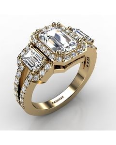 18k Yellow Gold Diamond Ring 1.380cts SKU: 1001812-18ky