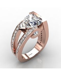 Rose Gold Diamond Ring SKU: 1001834-rose