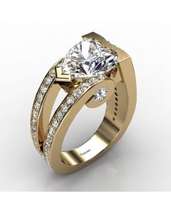 18k Yellow Gold Diamond Ring SKU: 1001834-18ky