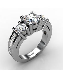 18k White Gold Diamond Ring 1.510cts SKU: 1001846-18kw