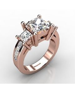 Rose Gold Diamond Ring 1.580cts SKU: 1001851-rose