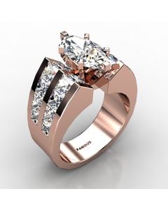 Rose Gold Diamond Ring 4.000cts SKU: 1001879-rose
