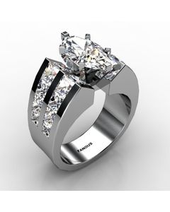 Platinum Diamond Ring 4.000cts SKU: 1001879-plat