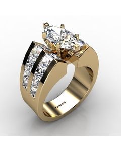14k Yellow Gold Diamond Ring 4.000cts SKU: 1001879-14ky