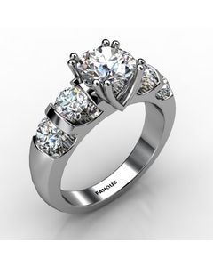 18k White Gold Diamond Ring 1.040cts SKU: 1001971-18kw