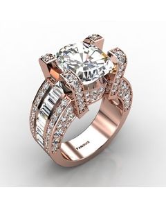 Rose Gold Diamond Ring 2.810cts SKU: 1001977-rose