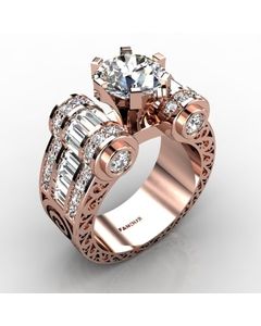 Rose Gold Diamond Ring 2.560cts SKU: 1002034-rose