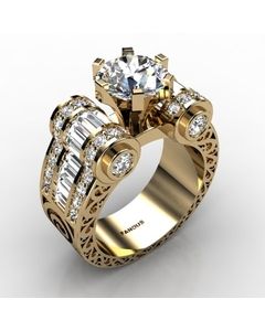 18k Yellow Gold Diamond Ring 2.560cts SKU: 1002034-18ky