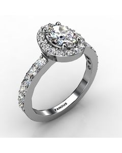 18k White Gold Diamond Ring 0.724cts SKU: 1002084-18kw