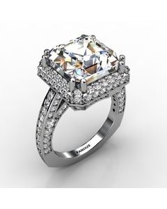 18k White Gold Diamond Ring 1.800cts SKU: 1002120-18kw