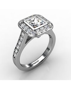 18k White Gold Diamond Ring 0.748cts SKU: 1002127-18kw