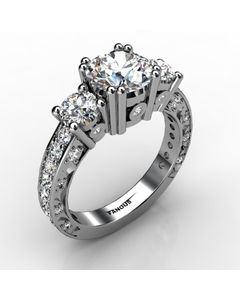 18k White Gold Diamond Ring 1.310cts SKU: 1002128-18kw
