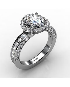 18k White Gold Diamond Ring 0.916cts SKU: 1002173-18kw