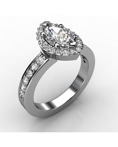 18k White Gold Diamond Ring 0.556cts SKU: 1002175-18kw