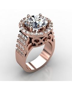 Rose Gold Diamond Ring 1.408cts SKU: 1002187-rose