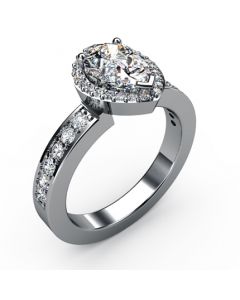 18k White Gold Diamond Ring 0.437cts SKU: 1002222-18kw