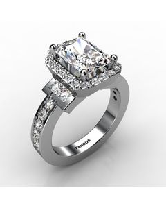 18k White Gold Diamond Ring 0.994cts SKU: 1002286-18kw