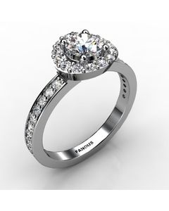 14k White Gold Diamond Ring 0.490cts SKU: 1002301-14kw